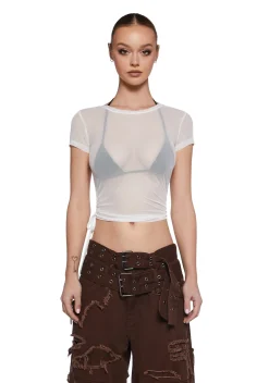 Poster Grl Tops|Plus*100 Percent That Bish Mesh Tee