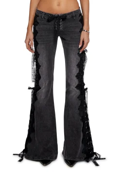 Current Mood Bottoms*Across The Crowd Flare Jeans