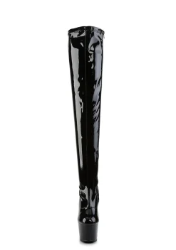 Pleaser Boots|Platforms*ADORE-3000 Midnight Club Strut Thigh High Boots