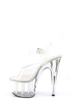 Pleaser Heels*Adore-708 Platform Stiletto Heels - Silver
