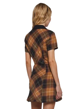 dELiA*s by Dolls Kill Dresses|Mini Dresses*All Hail Me Plaid Mini Dress - Brown