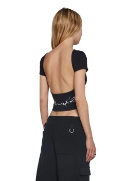 DARKER WAVS Tops*Ambient Low Back Logo Tee
