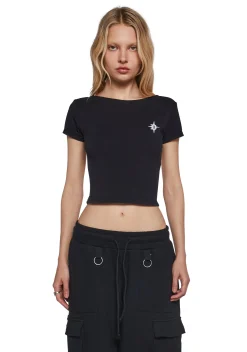 DARKER WAVS Tops*Ambient Low Back Logo Tee