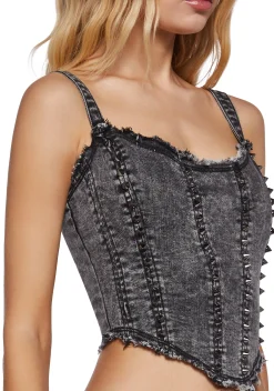 DARKER WAVS Corsets|Tops*Ambient Studded Corset Top