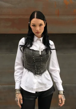 DARKER WAVS Corsets|Tops*Ambient Studded Corset Top