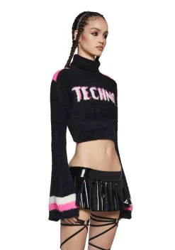 Club Exx Tops|Plus*Apres Techno Fuzzy Sweater