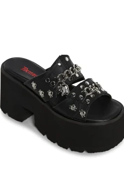Demonia Sandals*Ashes-08 Platform Slides