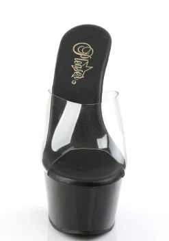 Pleaser Sandals*Aspire-601 Platform Slides - Black