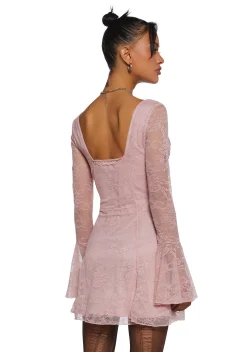 dELiA*s by Dolls Kill Dresses|Mini Dresses*Aura Points Lace Mini Dress - Pink