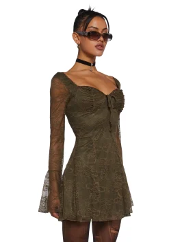 dELiA*s by Dolls Kill Dresses|Mini Dresses*Aura Points Lace Mini Dress - Green