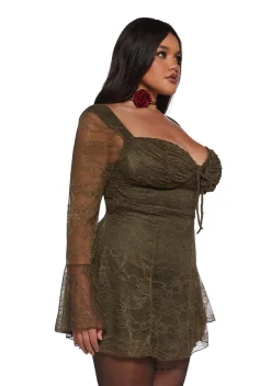 dELiA*s by Dolls Kill Dresses|Mini Dresses*Aura Points Lace Mini Dress - Green