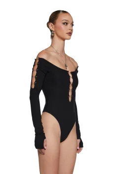 Current Mood Tops*Awestruck Thoughts Cutout Bodysuit
