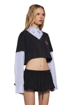 Generation Kiss Tops|Plus*Azure Graphic Long Sleeve Top