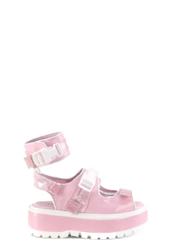 Demonia Platforms|Sandals*Baby Pink Slacker-15B Platform Sandals