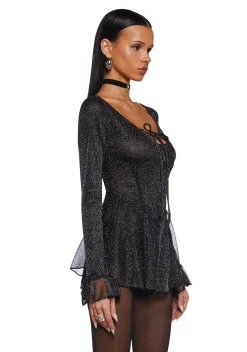 Current Mood Plus*Ball Drop Glitter Playsuit