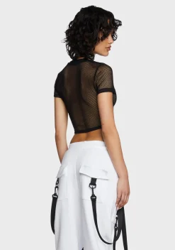 Club Exx Tops|Plus*Bass Boomin' Fishnet Top