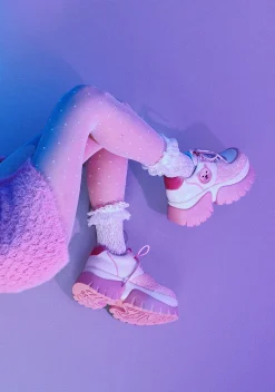 Koi Footwear Platforms|Sneakers*Bear Blushes Chunky Glitter Trainers - Pink