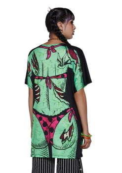 Trickz N' Treatz Tops|Plus*Beastly Babe Bikini Body Short Sleeve Tee