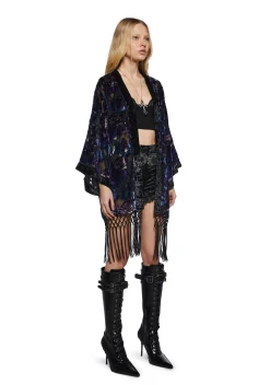 Widow Outerwear|Plus*Befallen Romance Floral Kimono