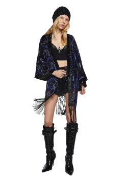 Widow Outerwear|Plus*Befallen Romance Floral Kimono