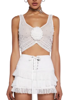 Sugar Thrillz Tops*Beloved Pearl Tank Top