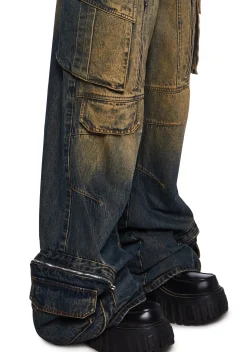 x_Machine Jeans Bottoms|Pants*Bending The Rules Cargo Jeans