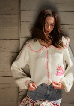Dolls Kill | Care Bears x Strawberry Shortcake Tops|Plus*Berry Companions Knit Cardigan