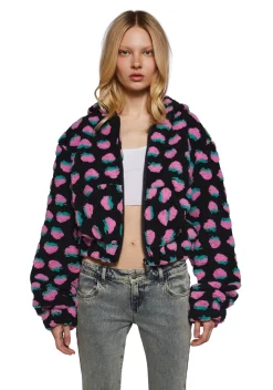 Sugar Thrillz Outerwear|Sweatshirts & Hoodies*Berry Smitten Hooded Sherpa Jacket