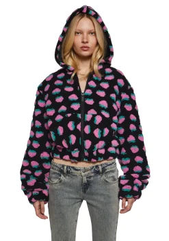 Sugar Thrillz Outerwear|Sweatshirts & Hoodies*Berry Smitten Hooded Sherpa Jacket