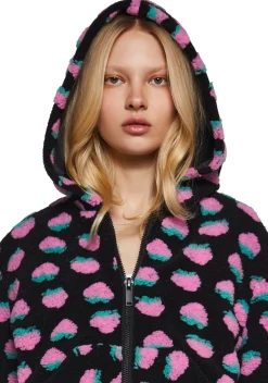 Sugar Thrillz Outerwear|Sweatshirts & Hoodies*Berry Smitten Hooded Sherpa Jacket