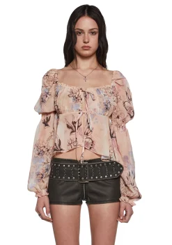Current Mood Tops|Plus*Beside Me Chiffon Blouse