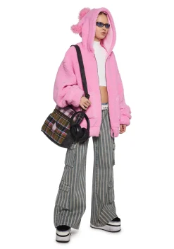 dELiA*s by Dolls Kill Outerwear|Sweatshirts & Hoodies*Best In Show Hooded Sherpa Jacket