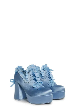 Trickz N' Treatz Platforms|Sandals*Bisou Baby Platform Heels - Blue