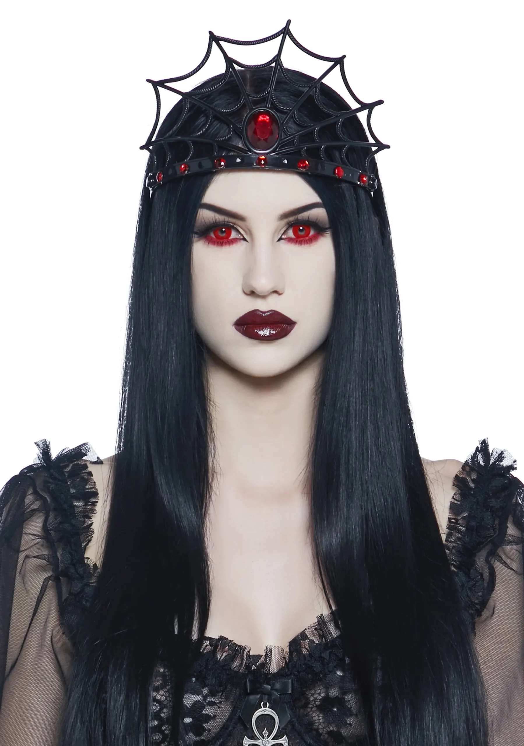 x_PTLHZ Hair Accessories*Black Widow Reign Crown