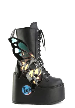 Demonia Boots|Platforms*Blaze-158 LED Light-Up Butterfly Boots