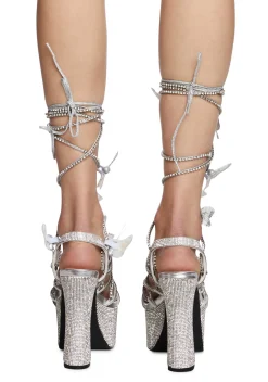 Poster Grl Platforms|Heels*Blindin' Pixie Queen Lace Up Heels