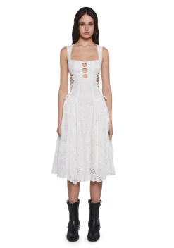 Sugar Thrillz Dresses*Blissful Breeze Eyelet Midi Dress