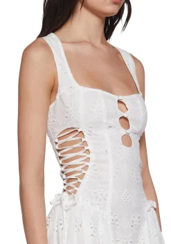 Sugar Thrillz Dresses*Blissful Breeze Eyelet Midi Dress