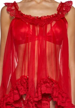 Sugar Thrillz Lingerie*Blissful Heaven Lingerie Set - Red