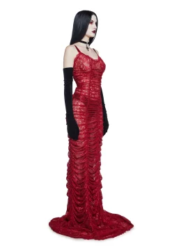 Unholy Dresses|Plus*Blood Sucker Maiden Lace Maxi Dress