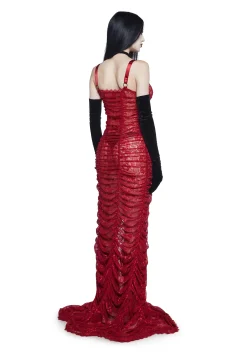 Unholy Dresses|Plus*Blood Sucker Maiden Lace Maxi Dress