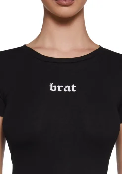 Poster Grl Tops|Plus*Blunt Brat Graphic Tee