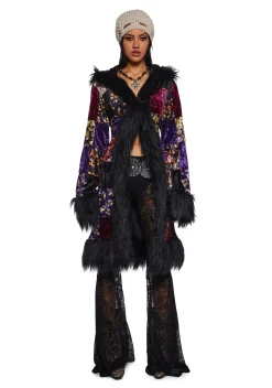 Current Mood Outerwear|Plus*Bold Love Velvet Coat
