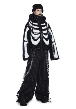 Trickz N' Treatz Outerwear*Bone Baddie Puffer Jacket