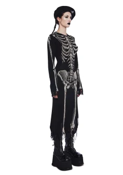 Trickz N' Treatz Dresses|Plus*Bone Collector Knit Midi Dress