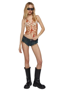 Club Exx Belts & Harnesses*Botanical Effect Chain Harness