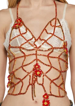 Club Exx Belts & Harnesses*Botanical Effect Chain Harness
