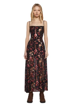 Current Mood Dresses|Plus*Botanical Elegance Floral Midi Dress