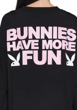 Playboy by Dolls Kill Tops*Bunny Vibe Check Long Sleeve Top