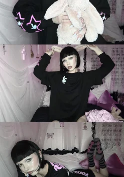 Playboy by Dolls Kill Tops*Bunny Vibe Check Long Sleeve Top